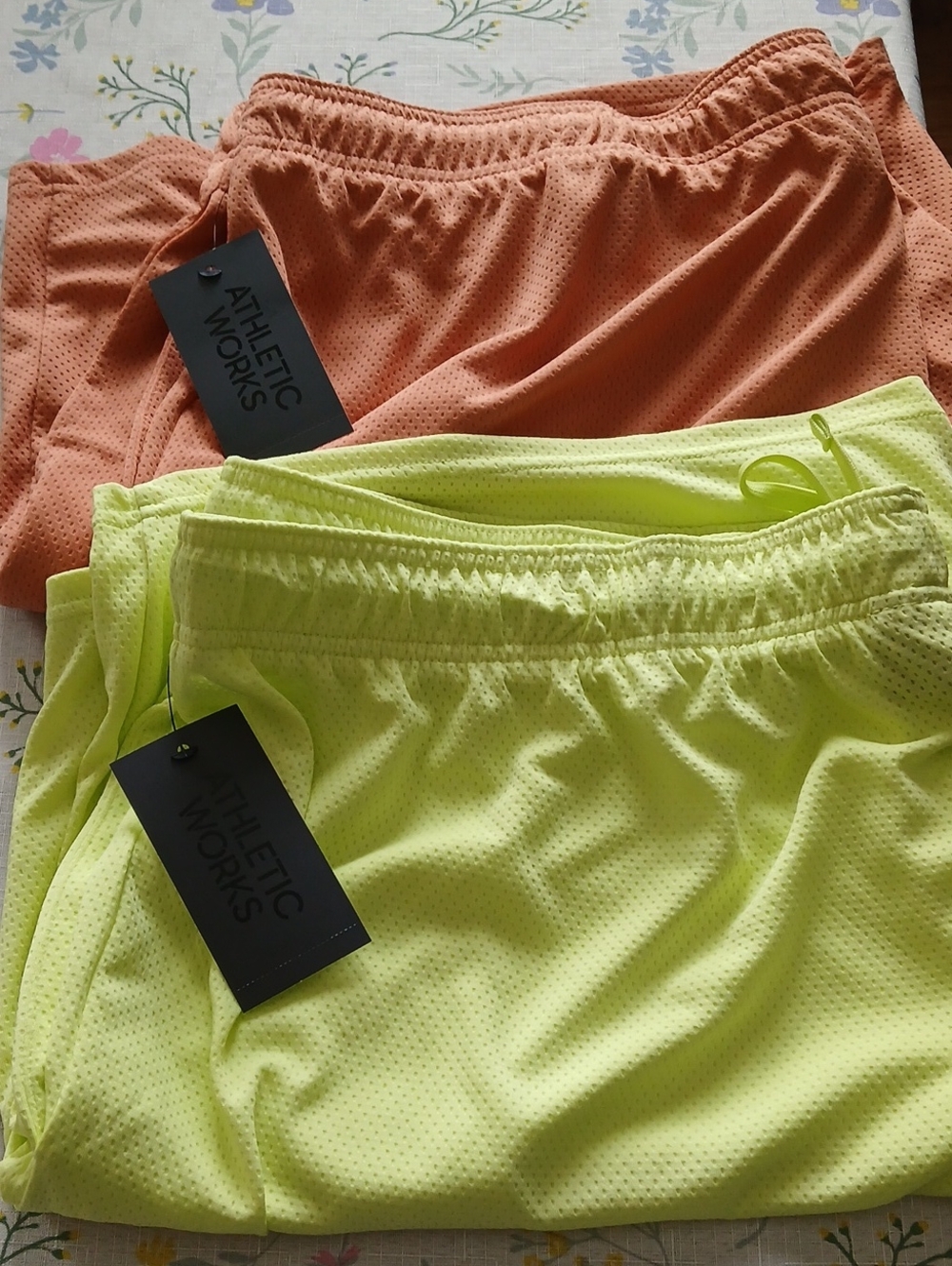 Athletic Works Neon Yellow And Orange Active Shorts Size 3XL